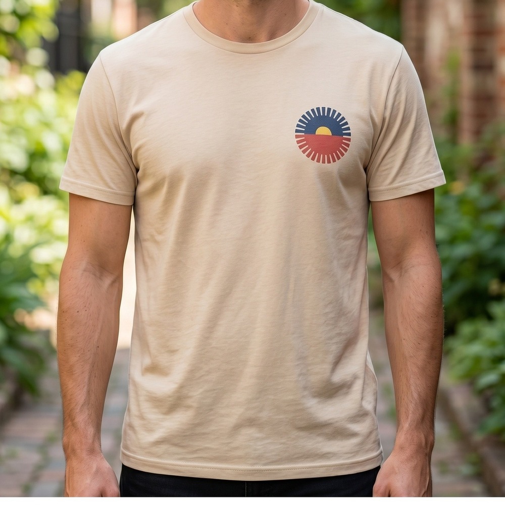 Quiksilver Mens Graphic T-Shirt Tan Regular Fit Sun Logo Cotton XL